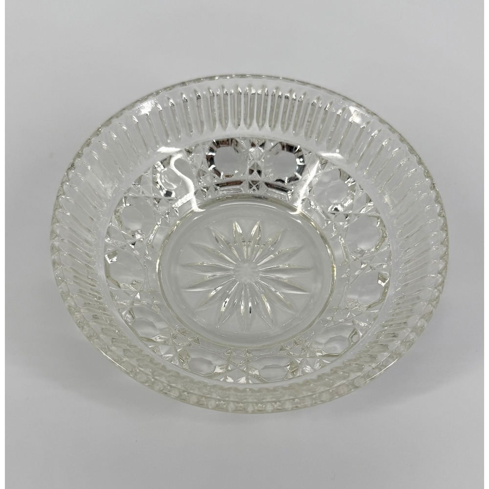 Vintage 1940s Federal Glass Windsor Button & Cane 5.5 Inch Pressed Glass Bowl